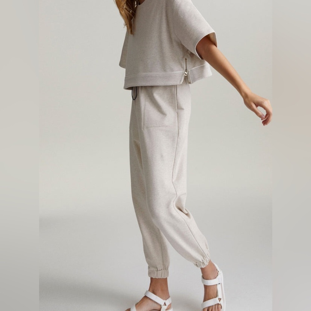 Varley Beige Track Pants